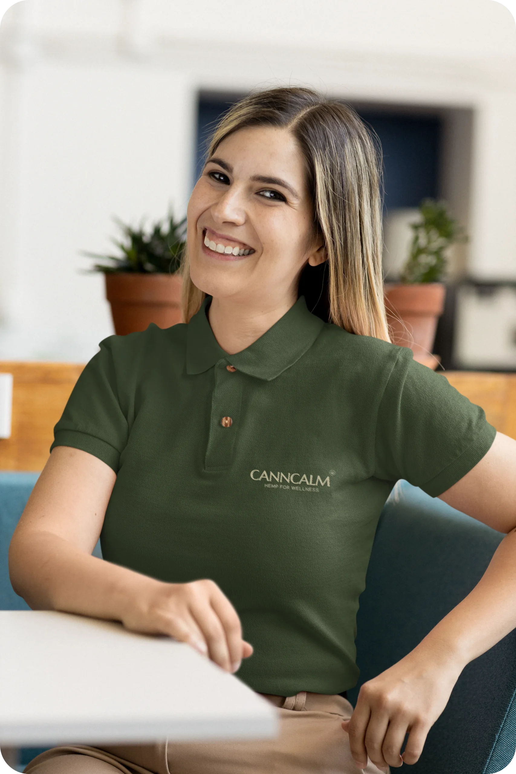 mockup-of-a-smiling-woman-wearing-a-polo-shirt-at-work-m34821 1
